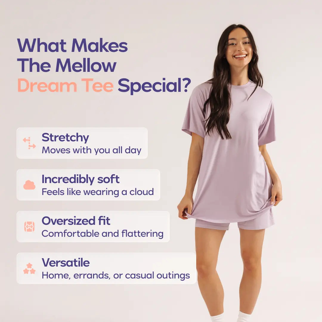 Mellow Cooling DreamTee - Breathable Summer Sleepwear & Loungewear